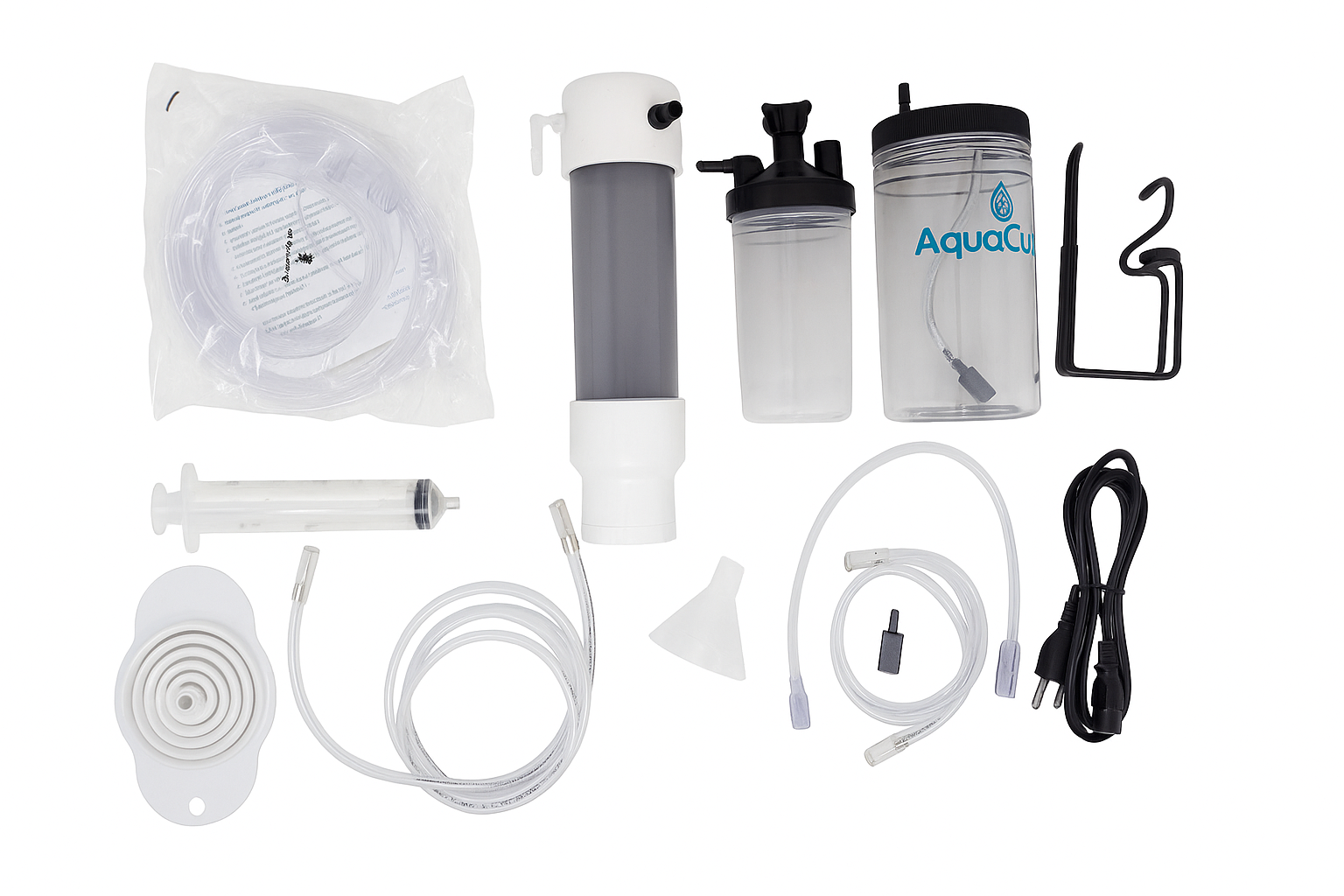 AquaCure AC50 complete hydrogen breathing kit with accessories