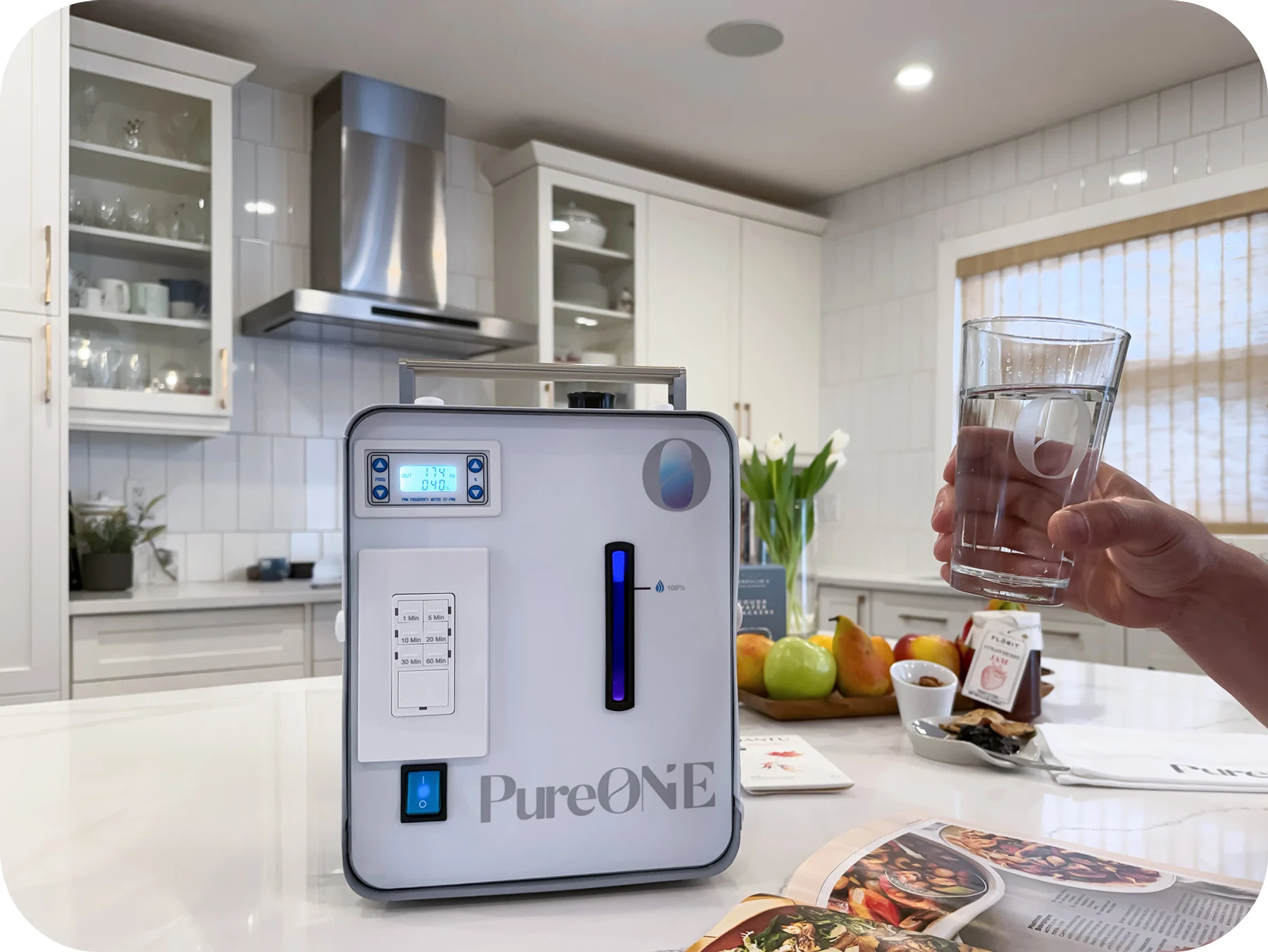 PureONE hydrogen machine in a modern kitchen